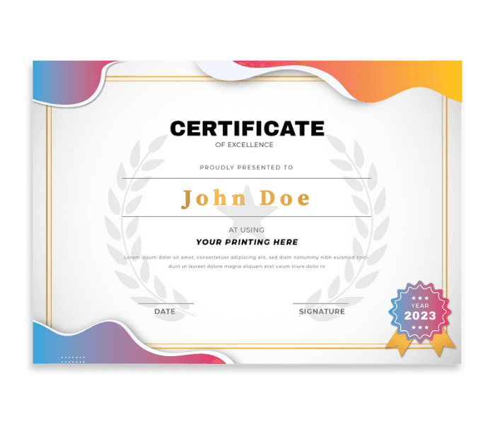 Certificates